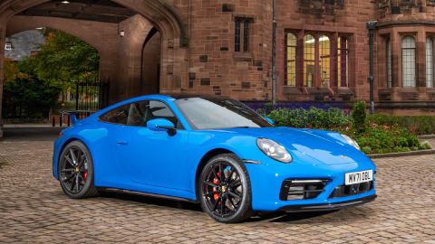 Blue Porsche 911