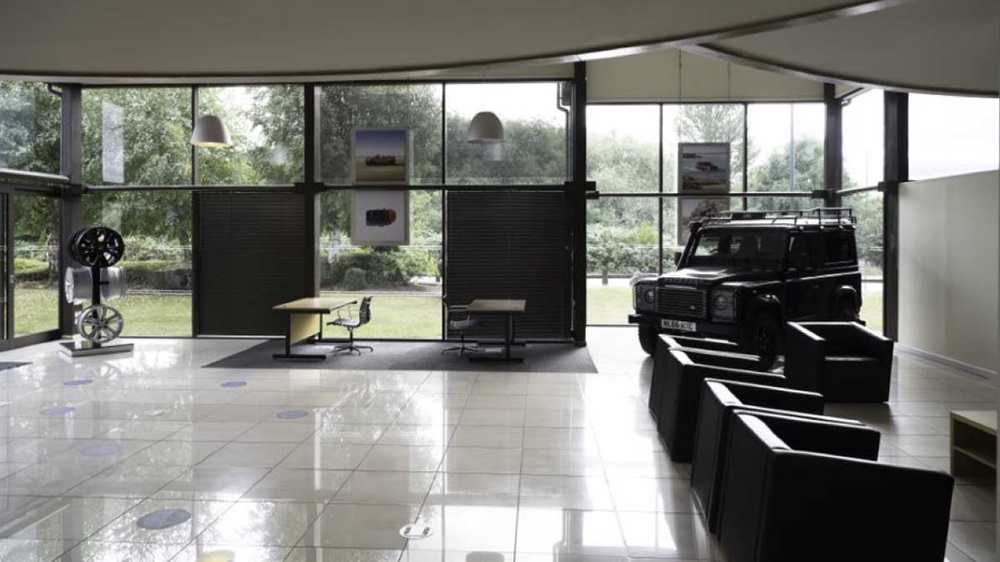 Waiting area inside of the Jaguar Nottingham service centre
