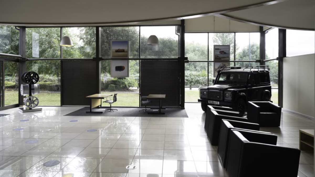 Waiting area inside of the Jaguar Nottingham service centre