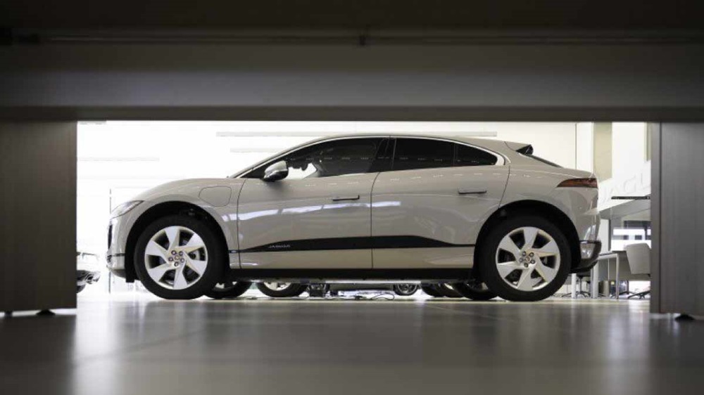 Jaguar inside of the Nottingham dealership