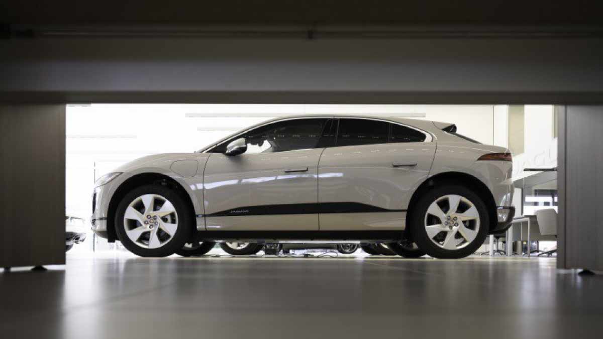 Jaguar inside of the Nottingham dealership