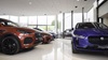 Cars inside the Jaguar Stockton showroom