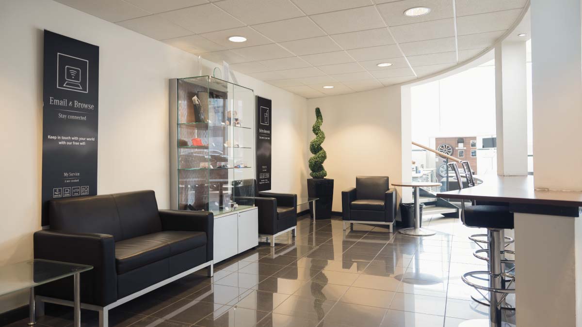 Mercedes-Benz Glasgow waiting area