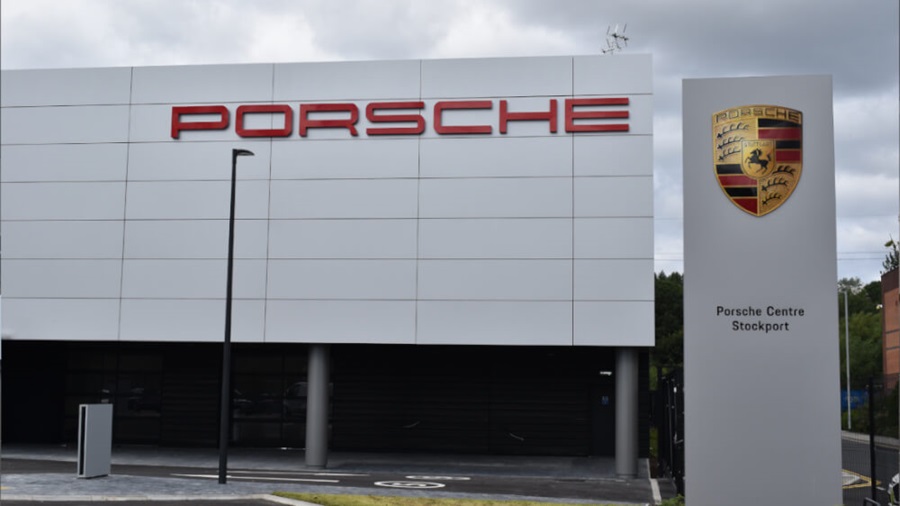 Porsche Centre Stockport Exterior, Front