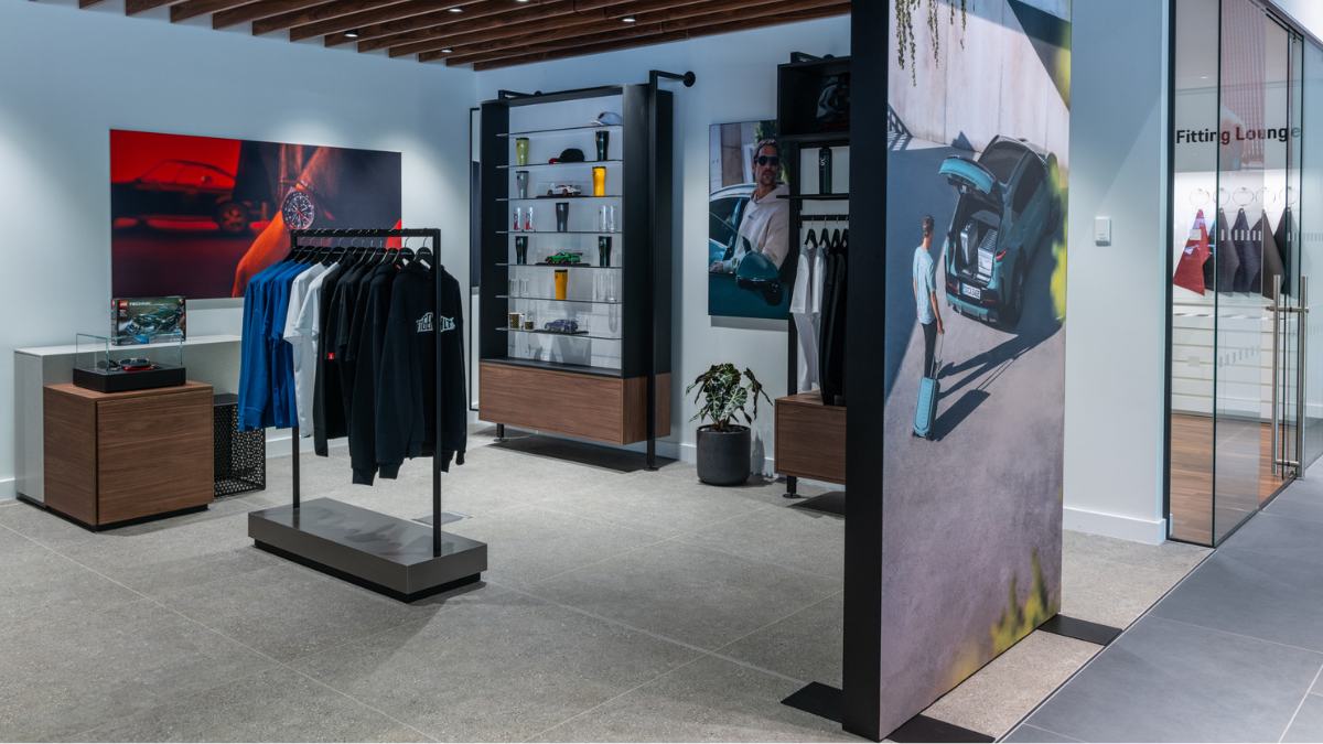 Porsche Wilmslow Dealership Accessories Area