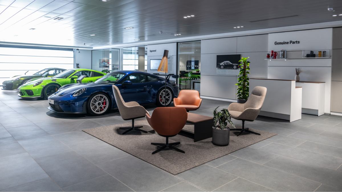 Porsche Wilmslow Dealership Waiting Area