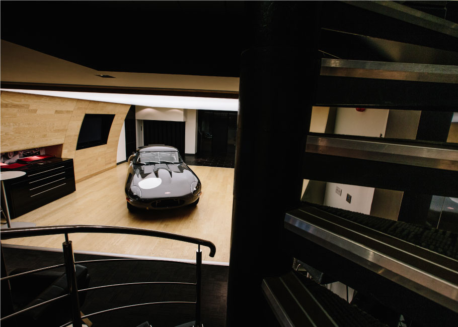 Jaguar Lightweight E-Type at the end of the day.