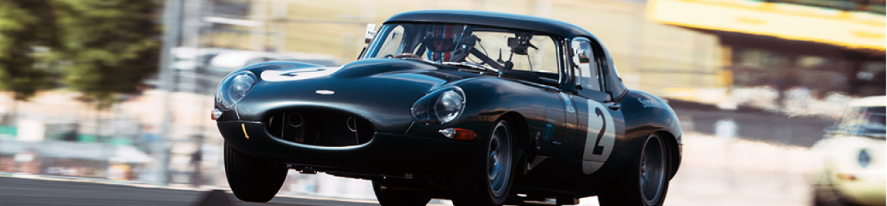Black Jaguar Lightweight E-Type at Le Mans.