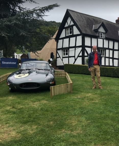 Front view of the Jaguar Lightweight E-Type.