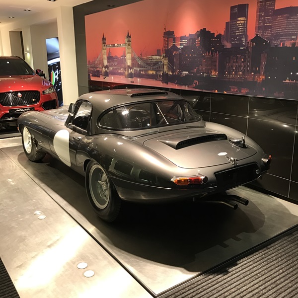 Lightweight E-Type emerges into the basement.