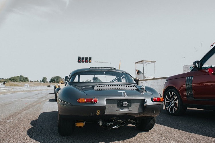 Rear view of Stratstone's Lightweight E-Type.