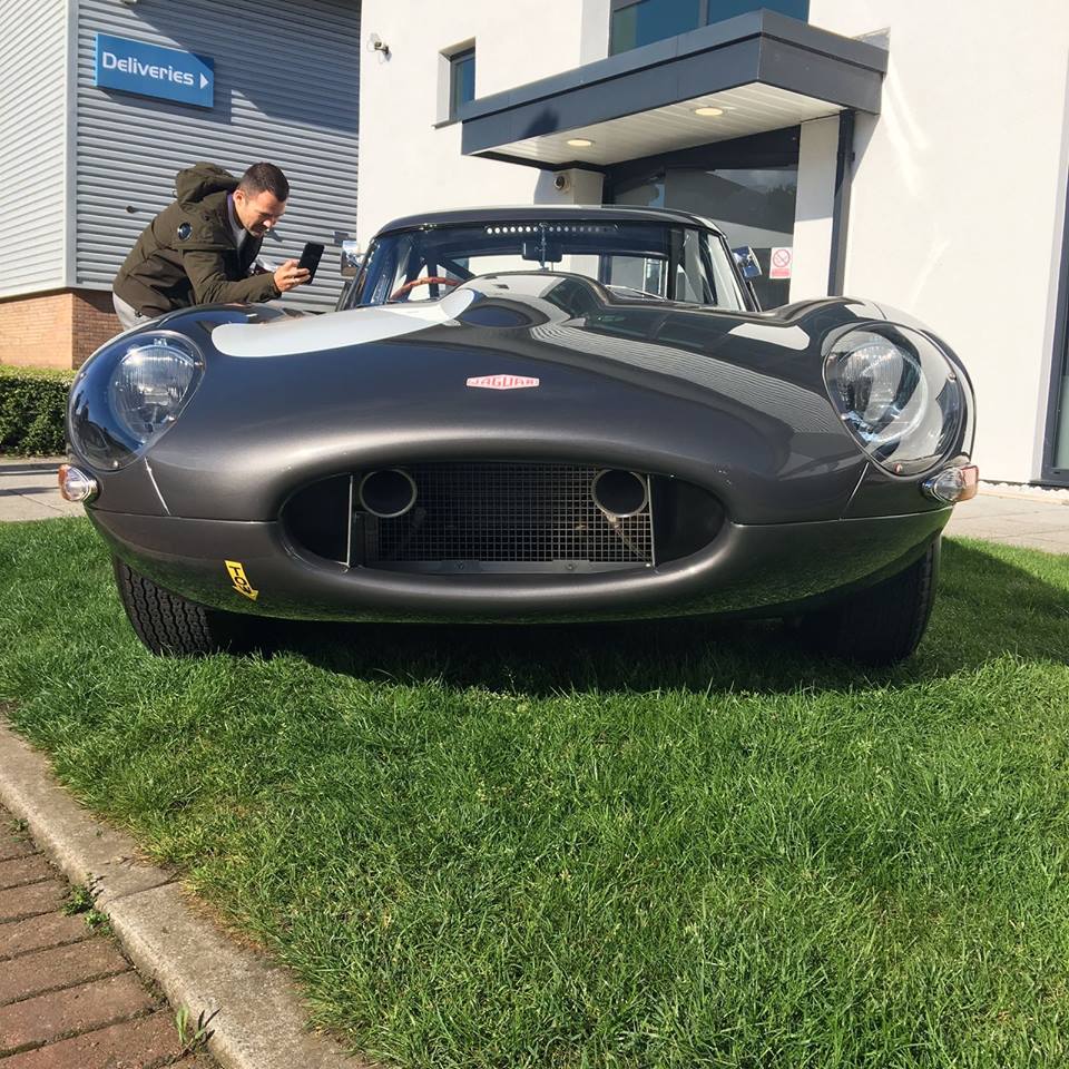 Close up of the front of the E-Type.