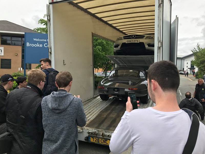 E-Type on the transporter.