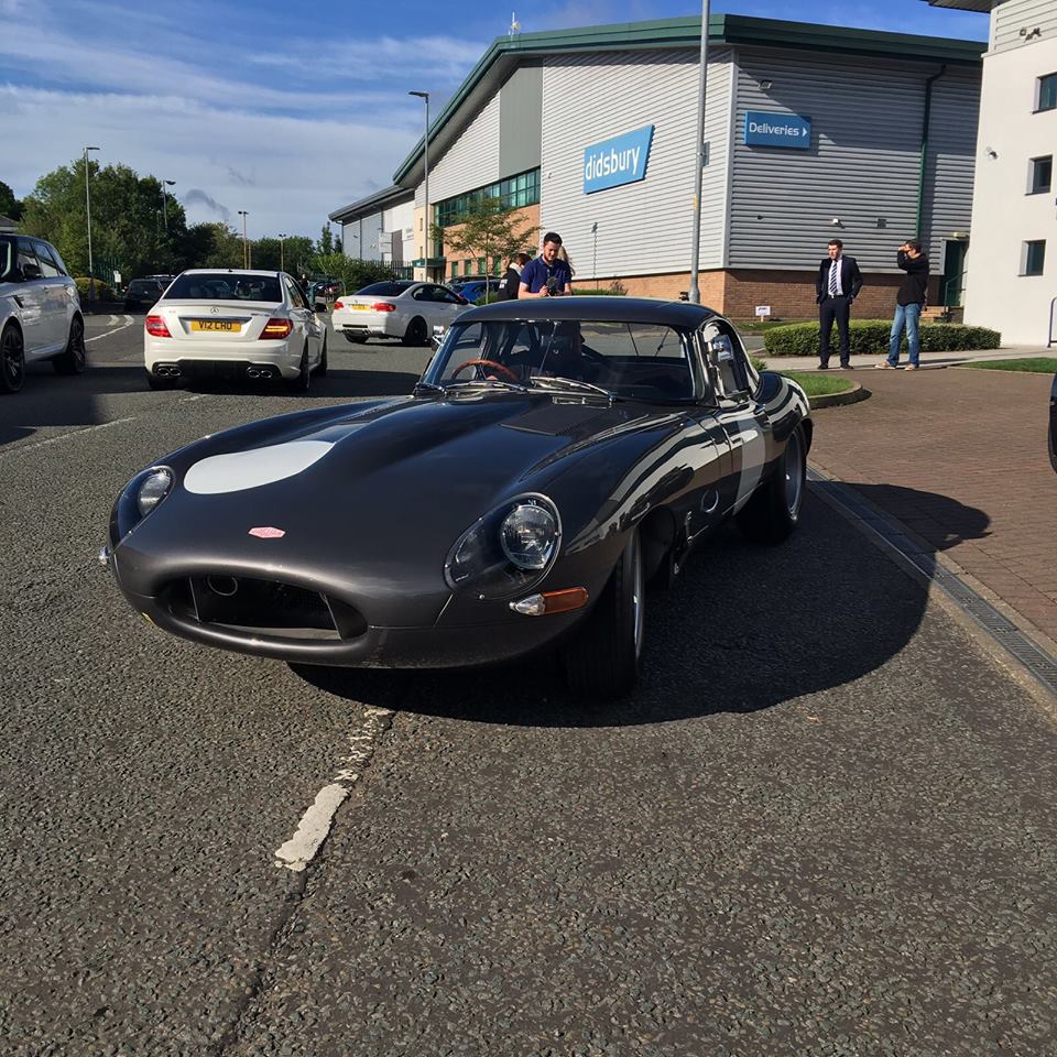 Stratstone's Jaguar Lightweight E-Type at Car Cafe Wilmslow.