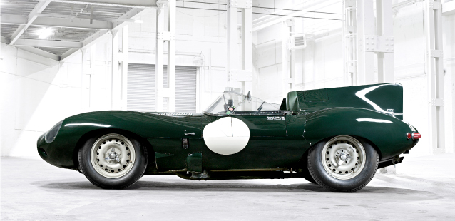 Green Jaguar D-Type.