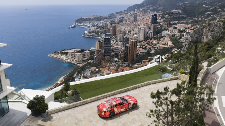 Jaguar Type 01 Drone Image Overlooking Monaco