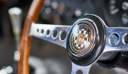 Jaguar Lightweight E-Type steering wheel.