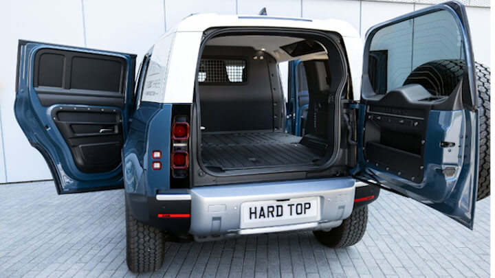 Land Rover Defender Hard Top Load Space