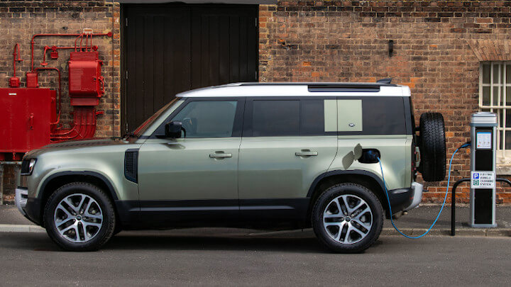 Land Rover Defender PHEV Being Charged