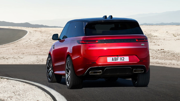 Red Range Rover Sport Exterior Rear Driving