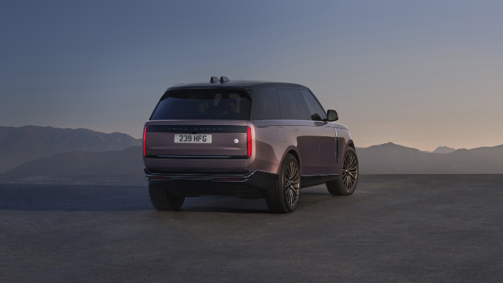 Range Rover Electric rear sunset