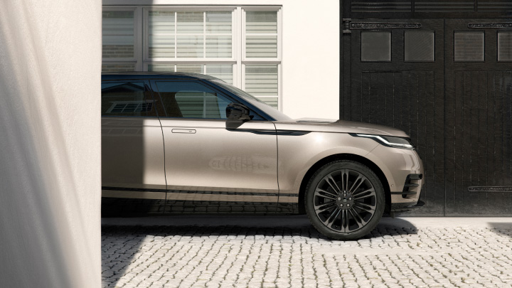 Gold Range Rover Velar Belgravia Exterior Side
