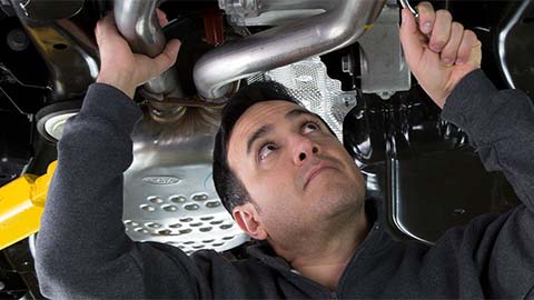 technician completing repair