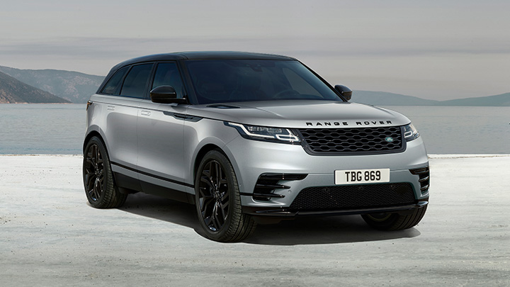 Silver Range Rover Velar Front Static