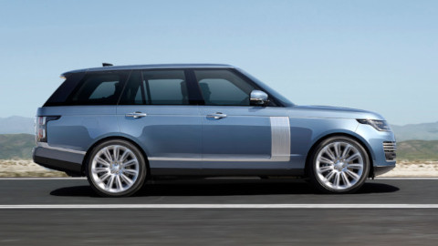 Blue Range Rover Side Profile