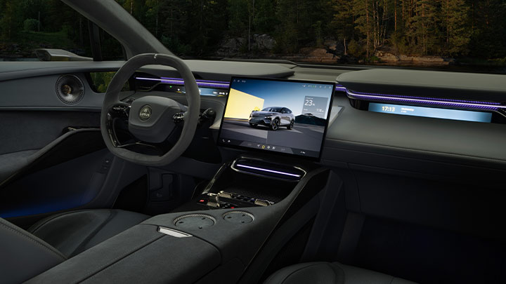 Close up of a Lotus Eletre interior