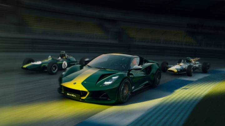 Lotus Emira Jim Clark Edition Driving On Track