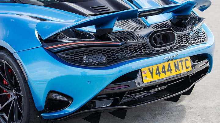 Blue McLaren 750S Rear