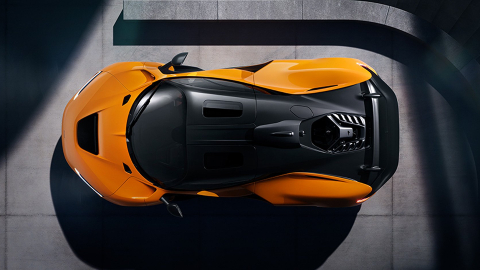 McLaren W1 orange W1 ariel