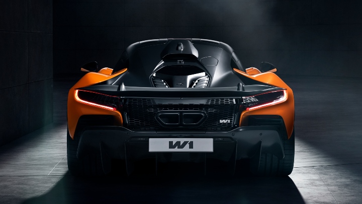McLaren W1 orange rear