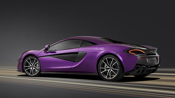Side Shot Of Purple McLaren 570S