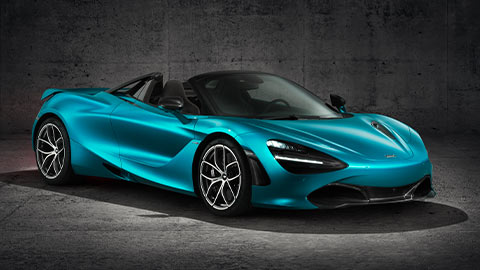 Blue McLaren 720S Front