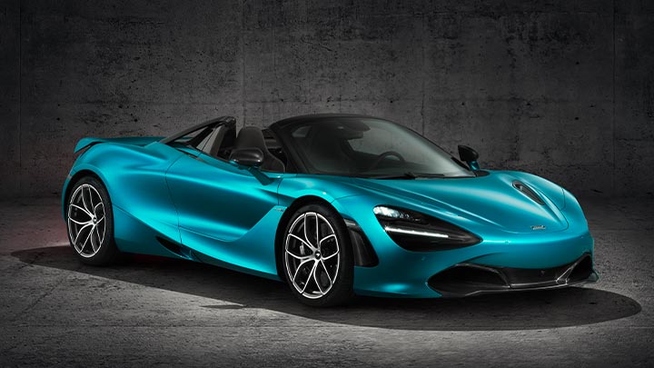 Blue McLaren 720S Front