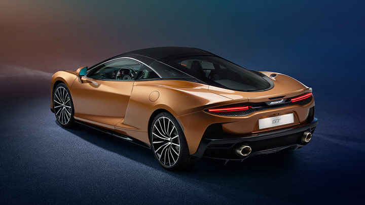 Rear Shot Of Gold McLaren GT