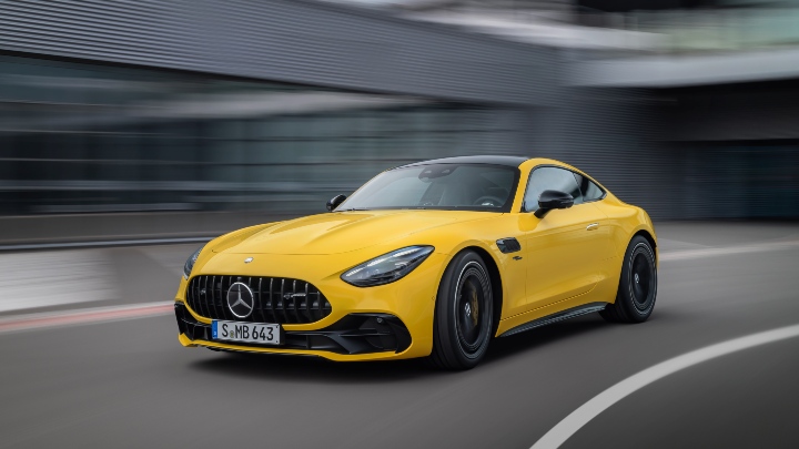 Mercedes-AMG GT Coupe Yellow driving