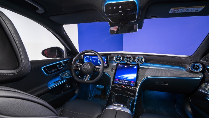 Mercedes-Benz C-Class interior black dashboard