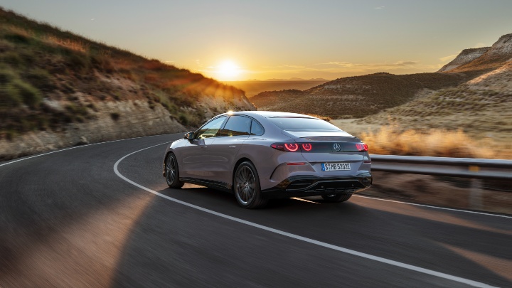 Mercedes-Benz C-Class Electric driving rear grey