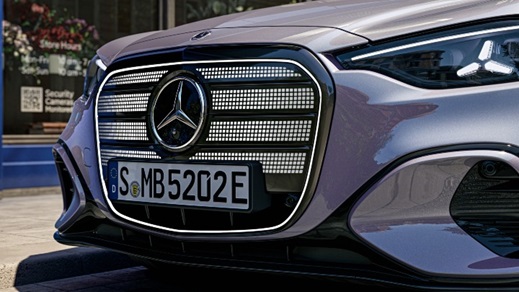 Mercedes-Benz C-Class Electric grille close up grey