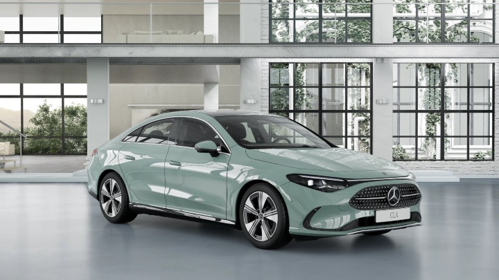 Light Green Mercedes Benz CLA Sport