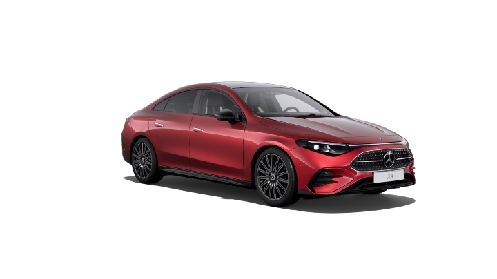 Red Mercedes-Benz CLA Premium Plus