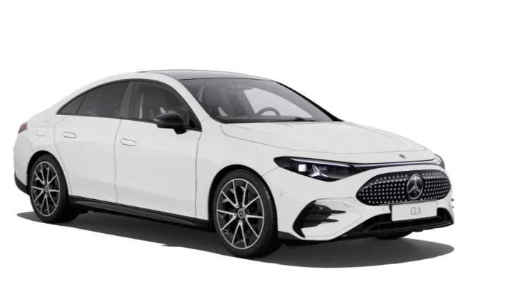 White Mercedes Benz CLA Electric AMG Line Premium Edition