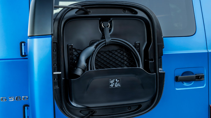 Blue Mercedes-Benz G 580 Charger