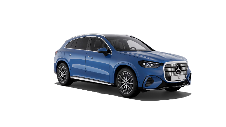 Blue Mercedes GLC Electric premium trim