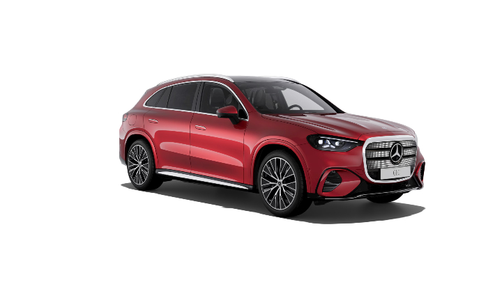 Red Mercedes GLC Electric  Premium Plus trim