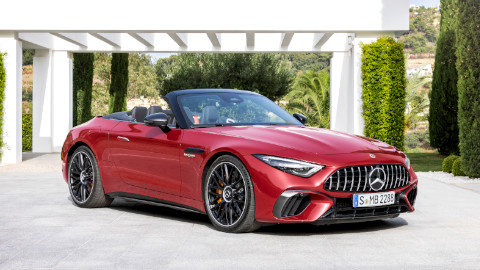 Red Mercedes-AMG SL Exterior Front Static