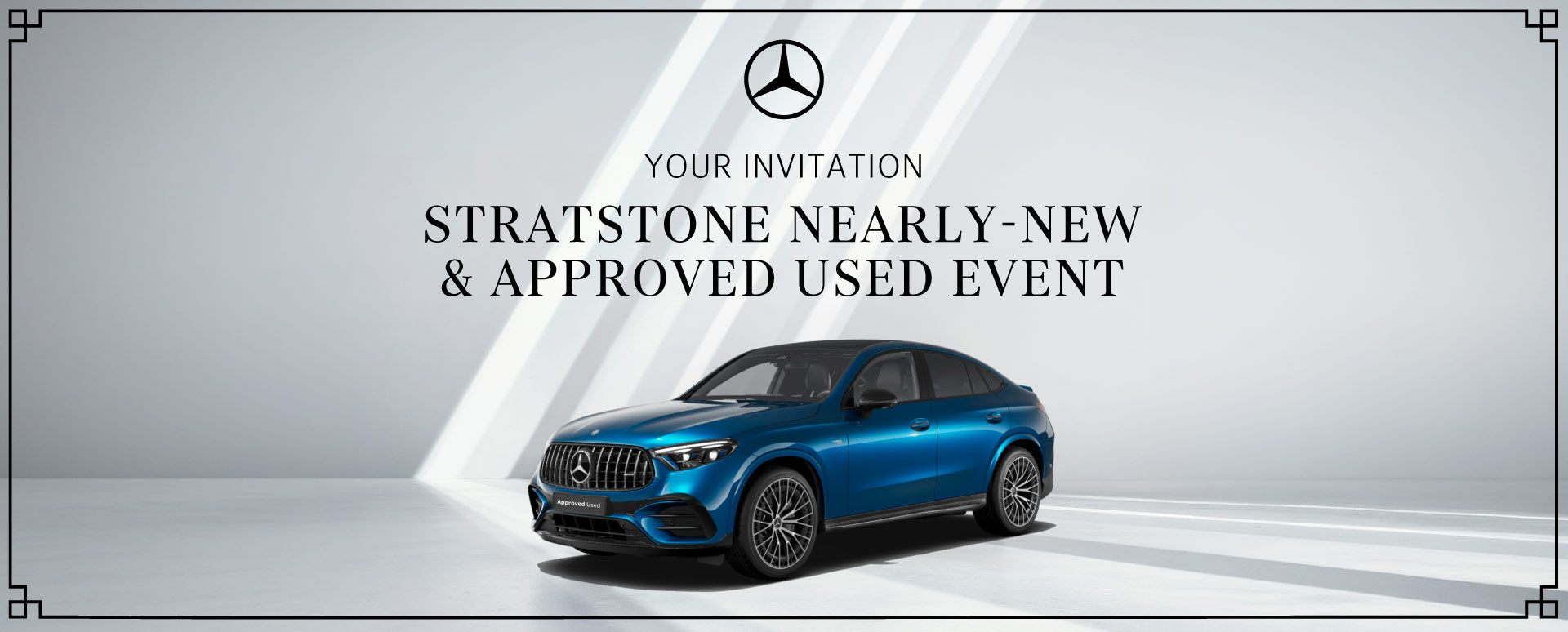 Metallic Blue Mercedes Vehicle In Grey Studio Space